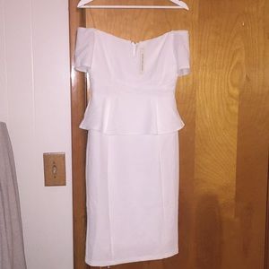 White peplum dress